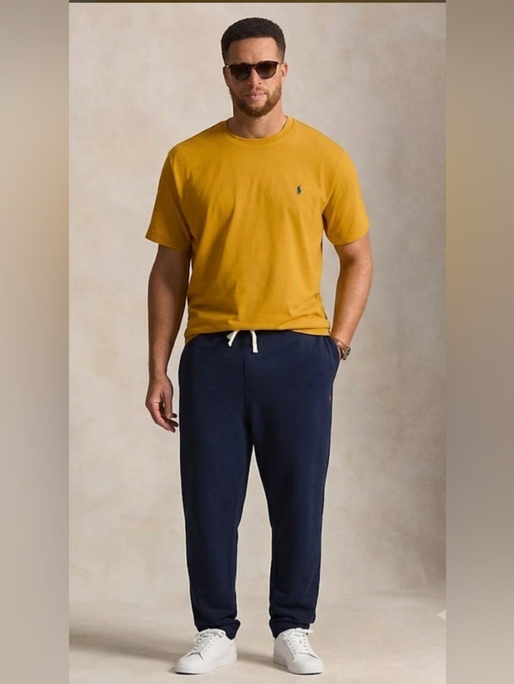 U.S. Polo Assn. Men’s Jersey T-Shirt Mustard Yellow Gold Size XL 100% Cotton